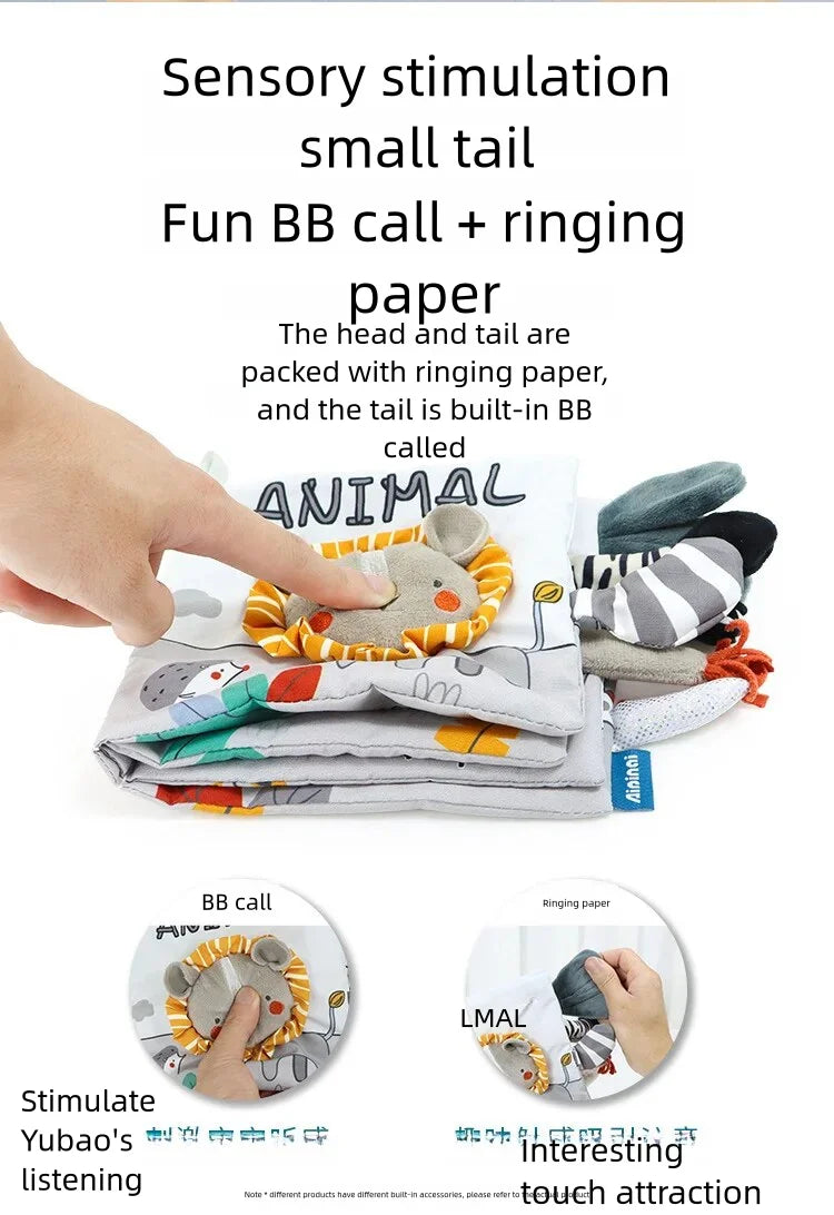 3D Visual Tail Cloth Book for Babies – Interactive Learning Toy