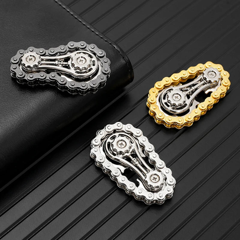 Sprockets Flywheel Metal Fidget Spinner – Bike Chain Fingertip Gyro