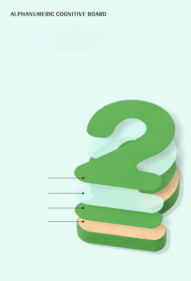 Montessori Wooden Alphabet & Number Puzzle