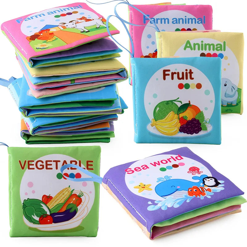 Baby Soft 3D Cloth Book – Animal Family Montessori Learning Toy