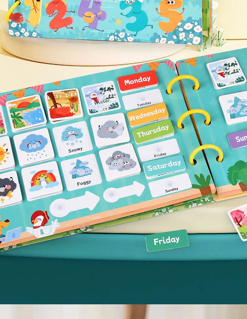 Montessori Baby Busy Book – My First Quiet Learning & Matching Toy for Toddlers