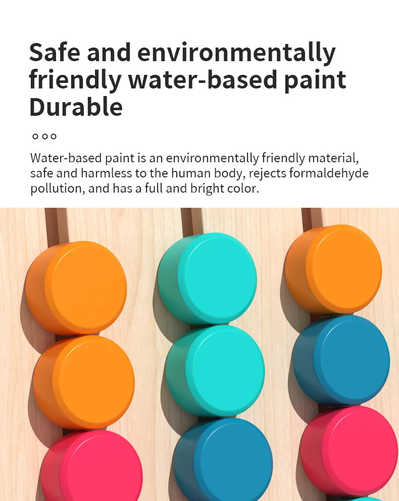 Montessori Wooden Color & Shape Matching Board