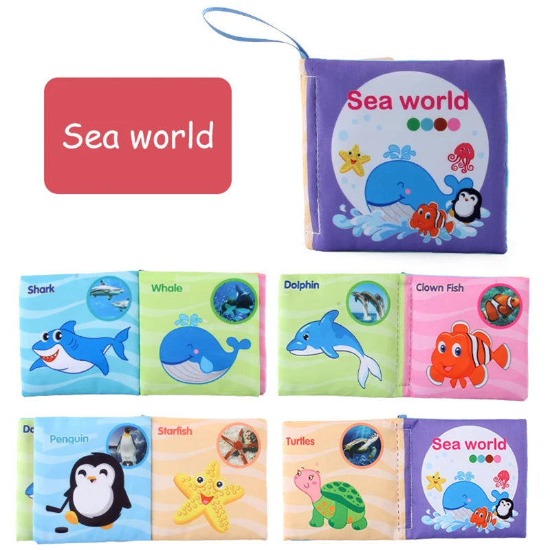 Baby Soft 3D Cloth Book – Animal Family Montessori Learning Toy