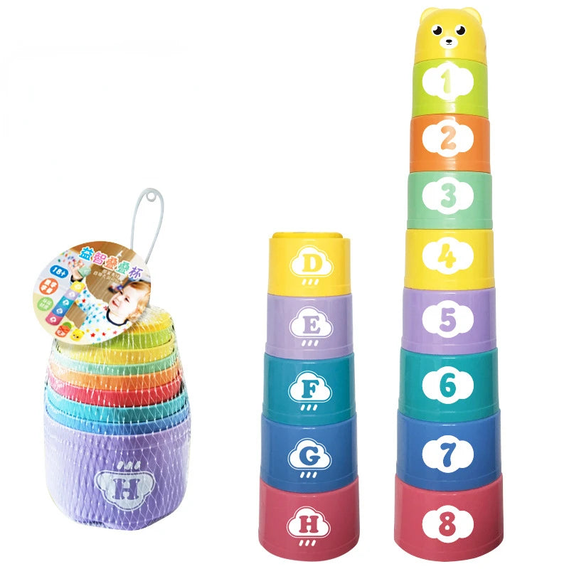 Montessori Number & Letter Stacking Cups