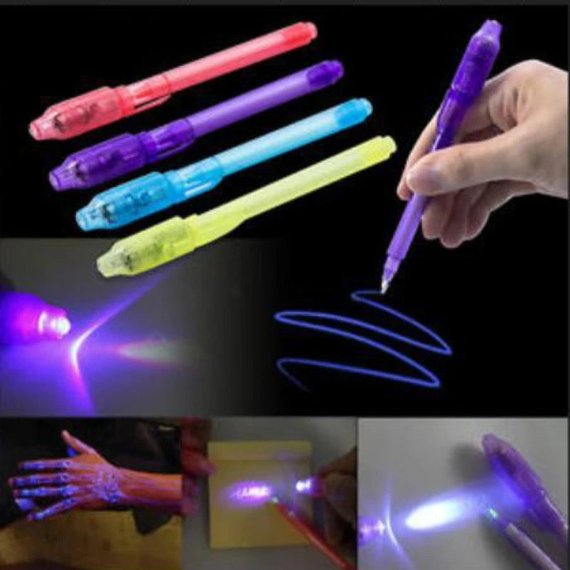 2-in-1 Luminous UV Light Invisible Ink Pens