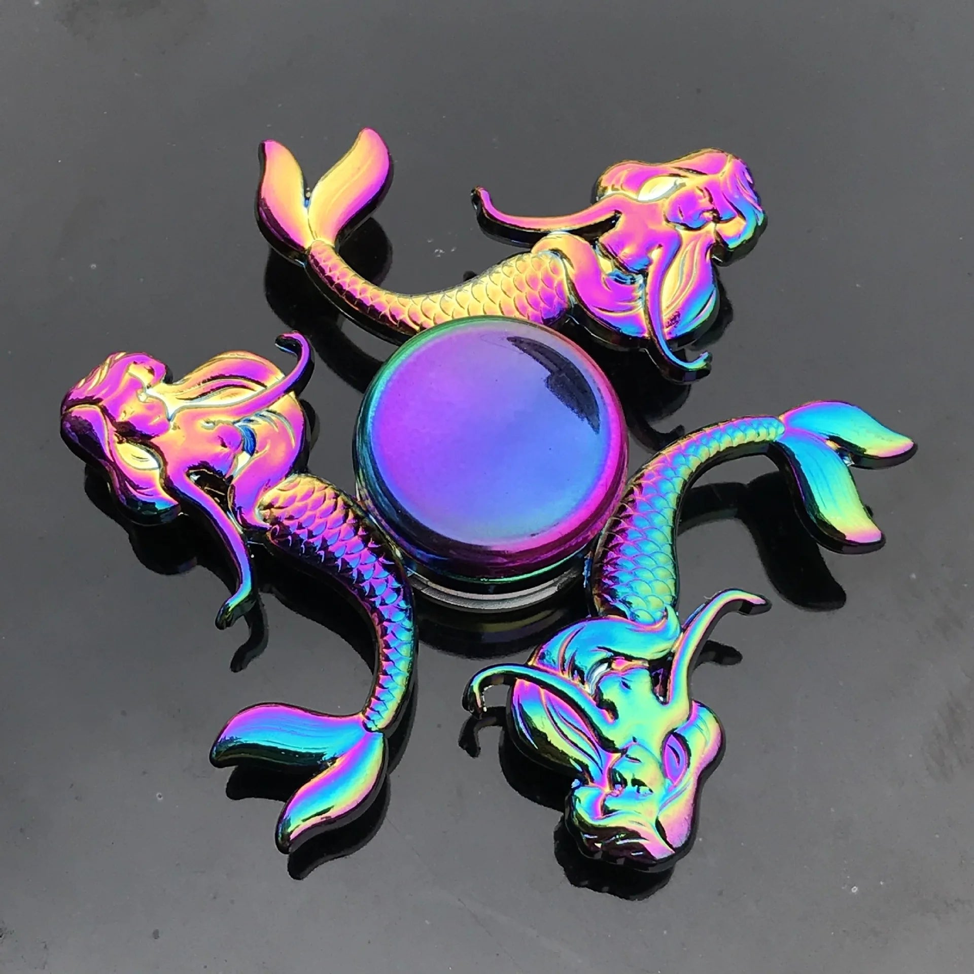 Metal Rainbow Fidget Spinner with R188 Mute Bearing