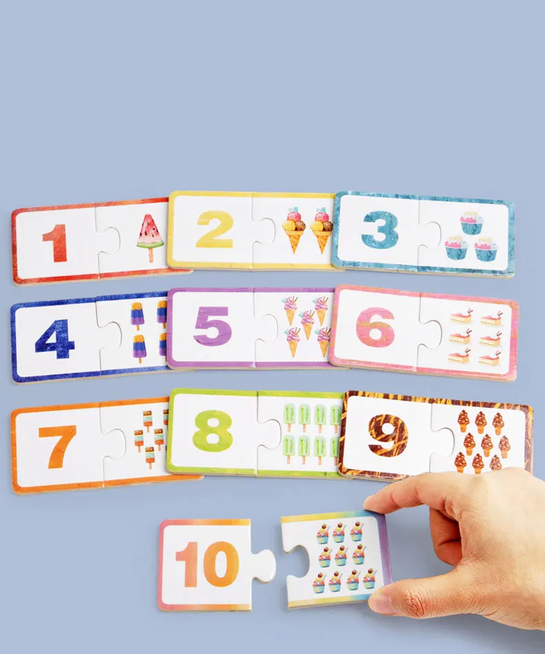 Montessori Wooden Number Matching Puzzle