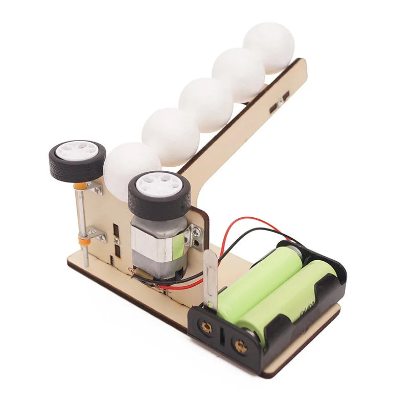 DIY Wooden Pitching Machine STEM Science Kit for Kids