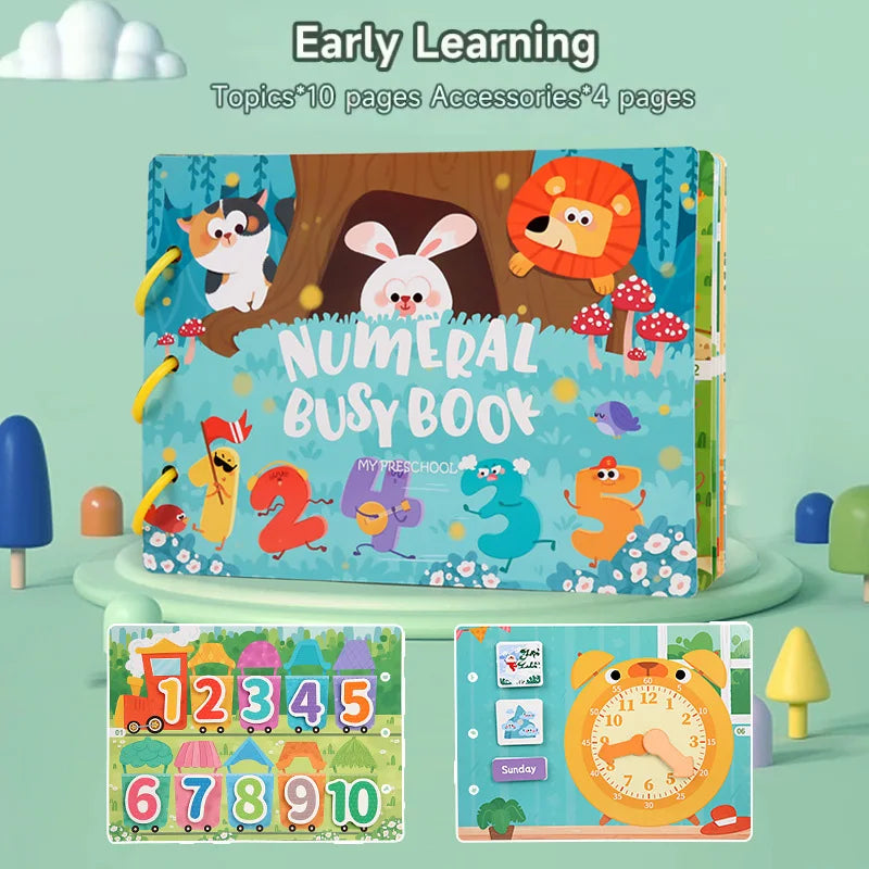 Montessori Baby Busy Book – My First Quiet Learning & Matching Toy for Toddlers