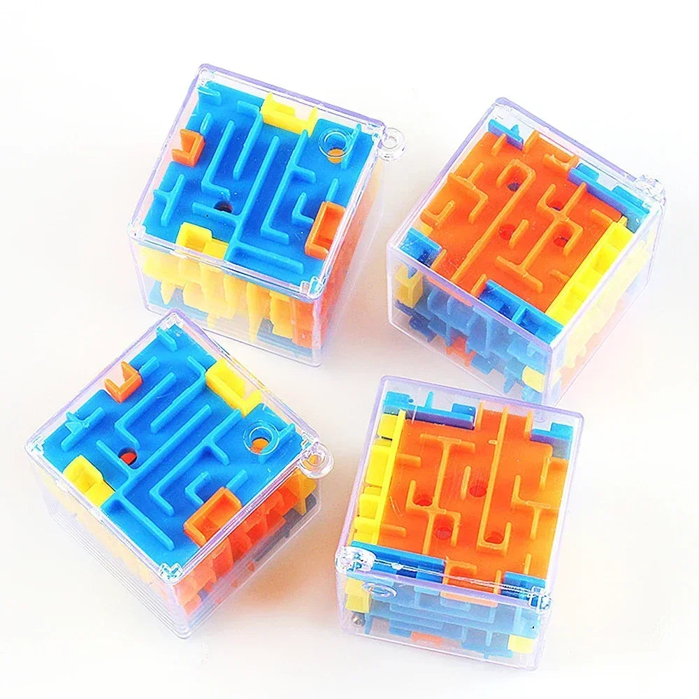 3D Maze Magic Cube – Transparent Rolling Ball Puzzle Toy for Kids