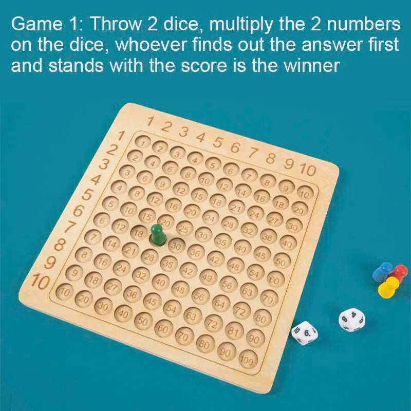 Montessori Wooden 99 Multiplication Board