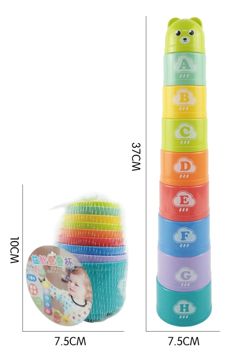 Montessori Number & Letter Stacking Cups