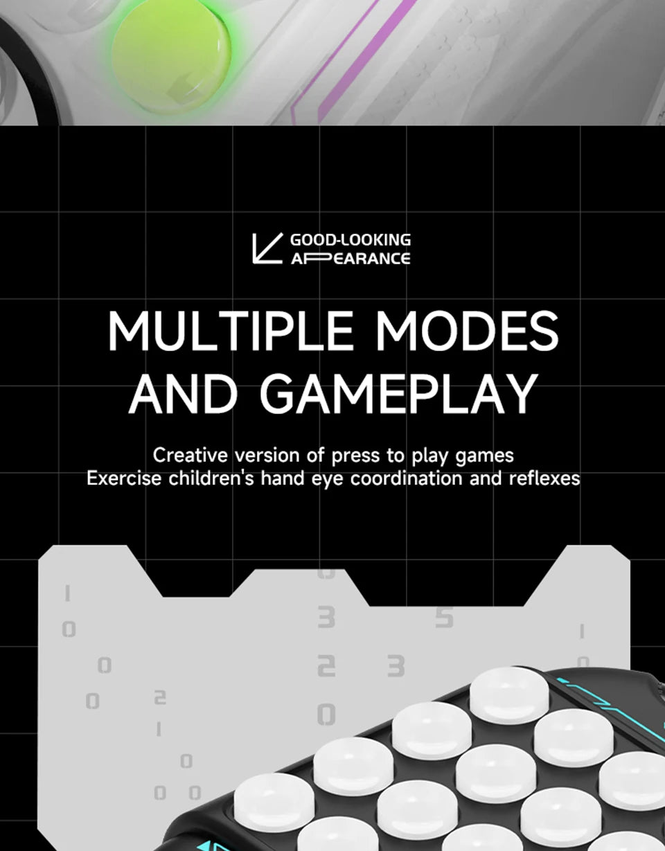 Electronic Light-Up Pop Game Console