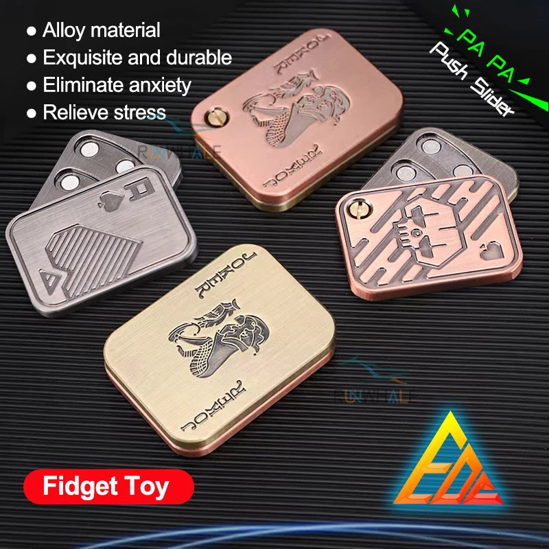 EDC Metal Push Slider Fidget Toy