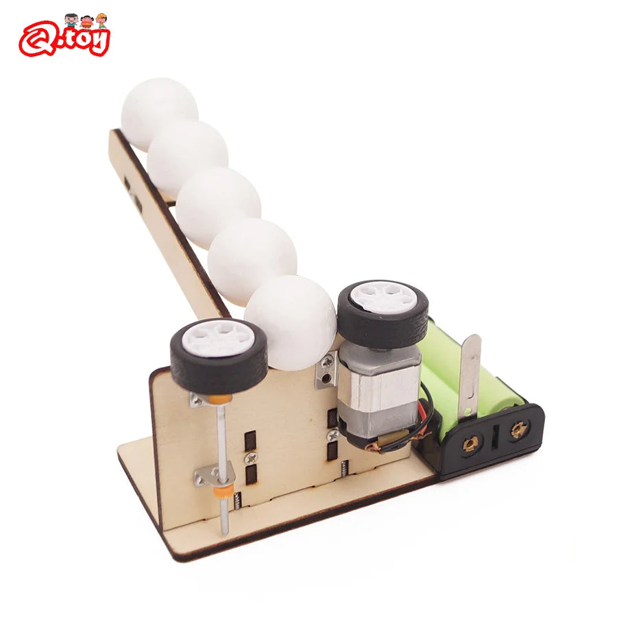 DIY Wooden Pitching Machine STEM Science Kit for Kids