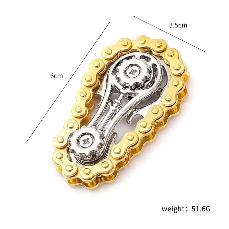 Sprockets Flywheel Metal Fidget Spinner – Bike Chain Fingertip Gyro