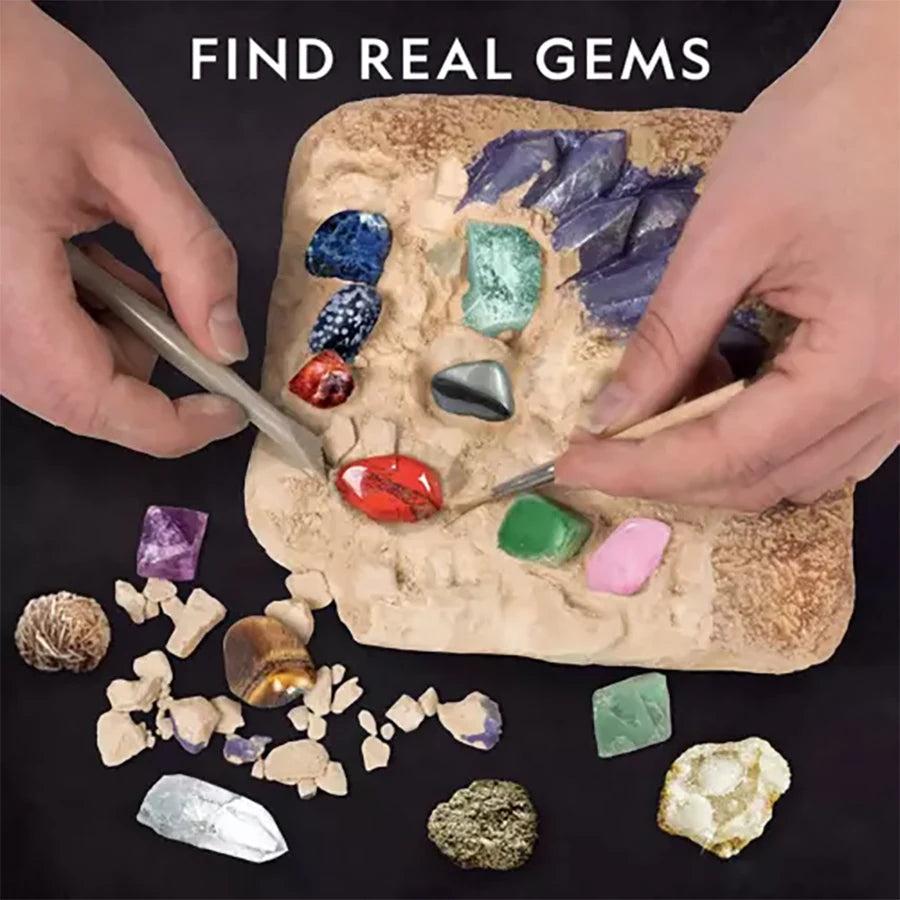 Gemstone Dig & Discover Kit – Kids Crystal Mining Educational Toy