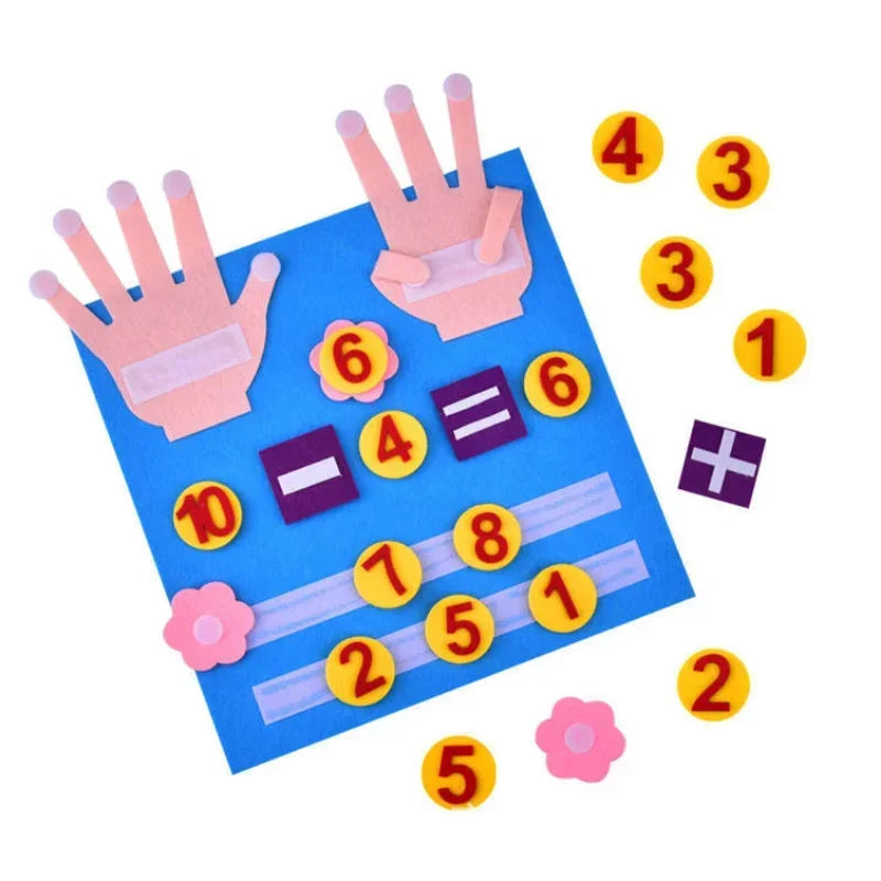 Montessori Felt Finger Numbers Toy