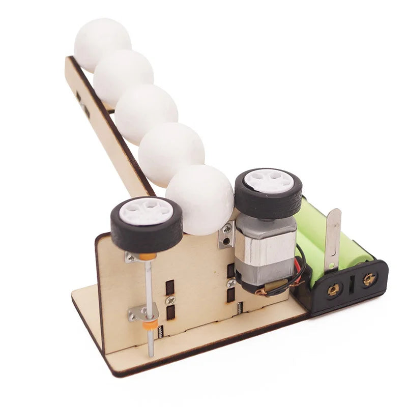 DIY Wooden Pitching Machine STEM Science Kit for Kids