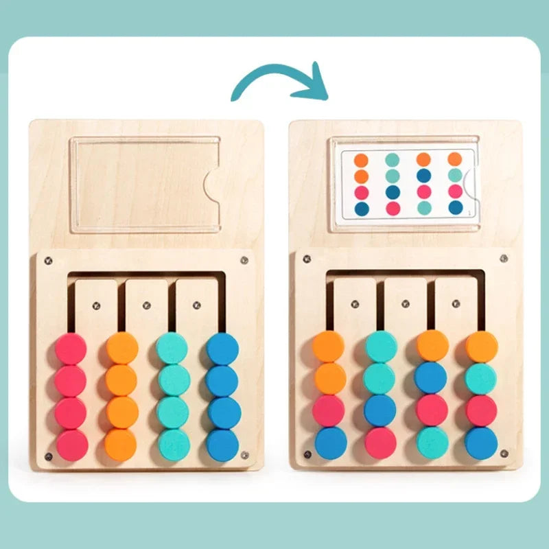 Montessori Wooden Color & Shape Matching Board