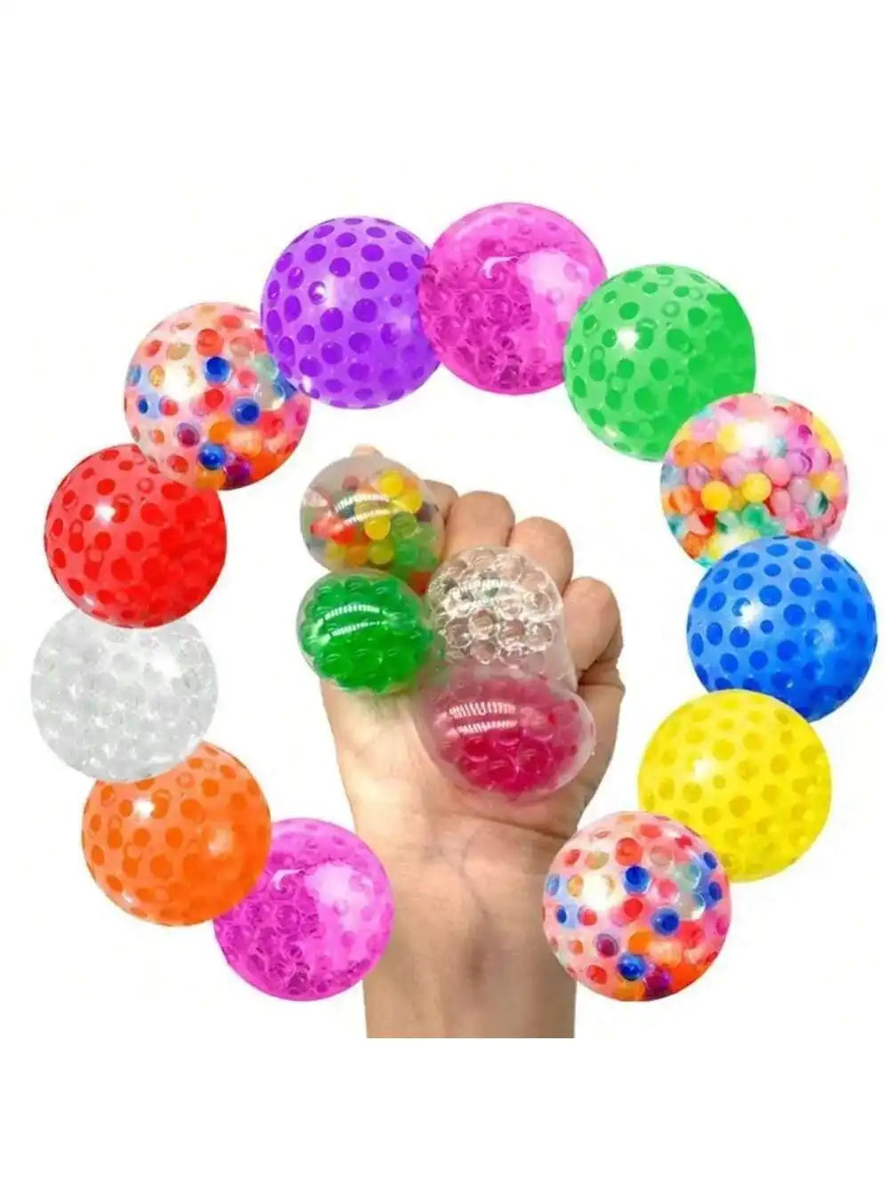 Sensory Stress Balls 10-Pack – Fidget Squishy Toys for Kids & Adults