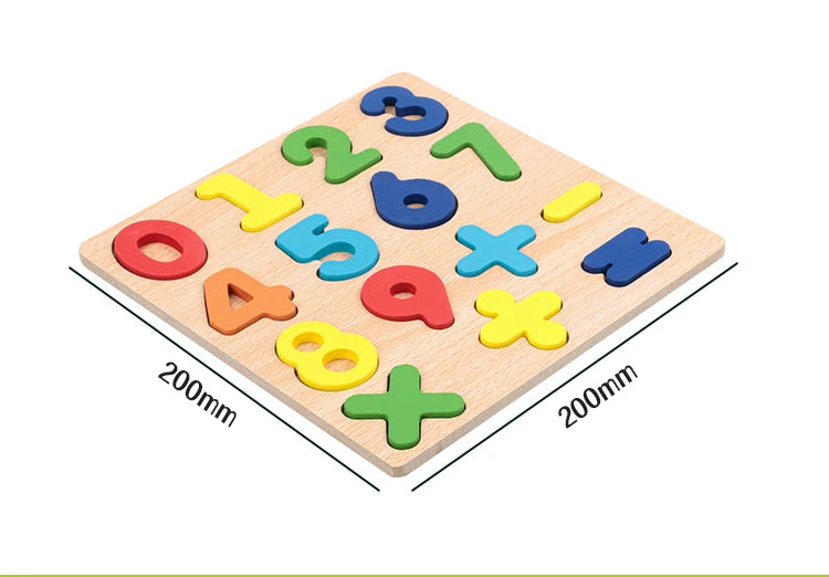 Montessori Wooden Alphabet & Number Puzzle
