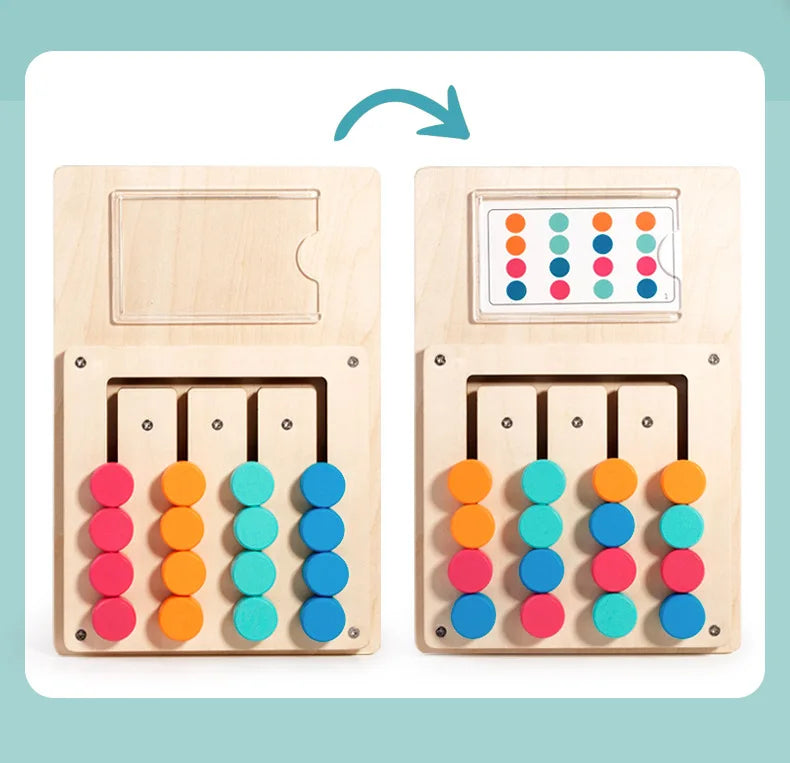 Montessori Wooden Color & Shape Matching Board