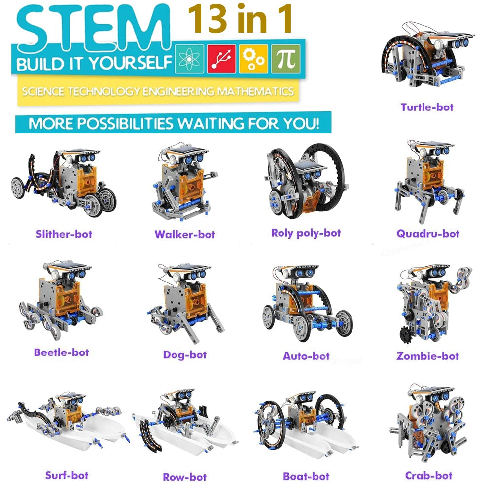 13-in-1 Solar Robot STEM Educational Science Kit