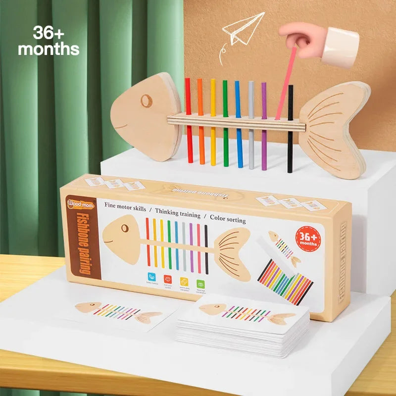 Montessori Fish Bone Matching Puzzle