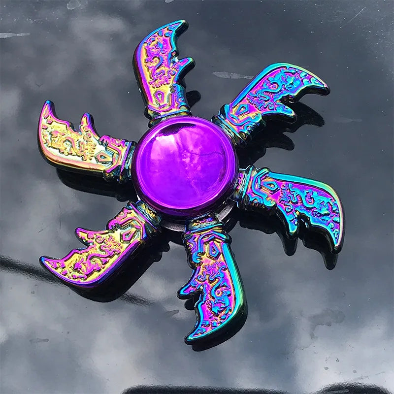 Metal Rainbow Fidget Spinner with R188 Mute Bearing