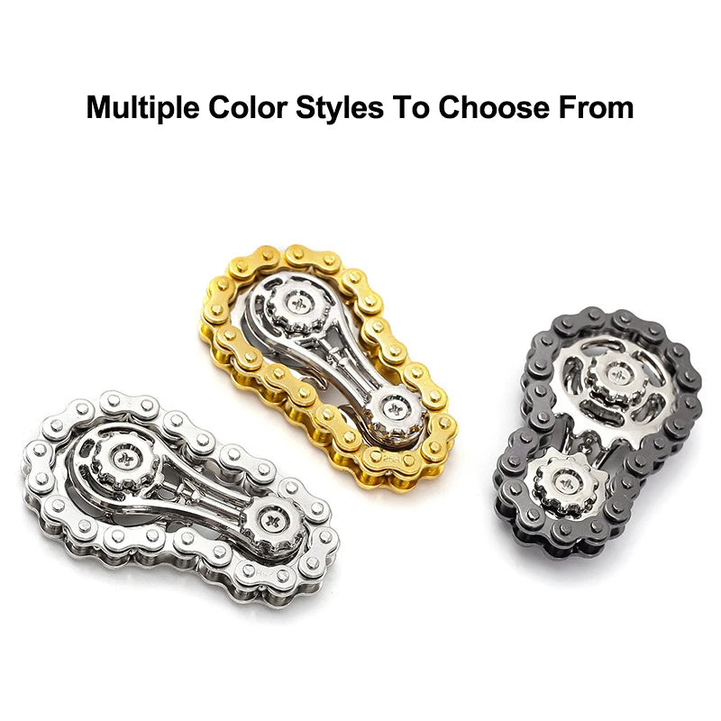 Sprockets Flywheel Metal Fidget Spinner – Bike Chain Fingertip Gyro
