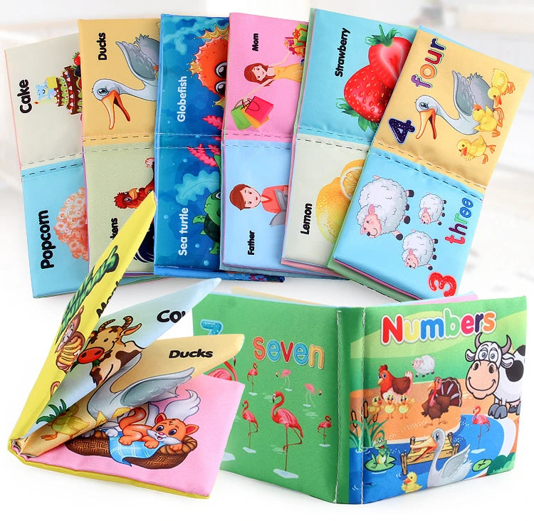 Baby Soft 3D Cloth Book – Animal Family Montessori Learning Toy