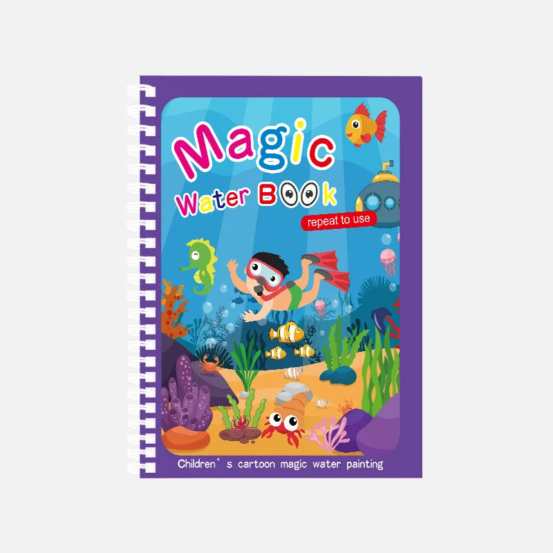 Magic Water Drawing Book – Reusable Montessori Coloring & Learning Toy for Kids